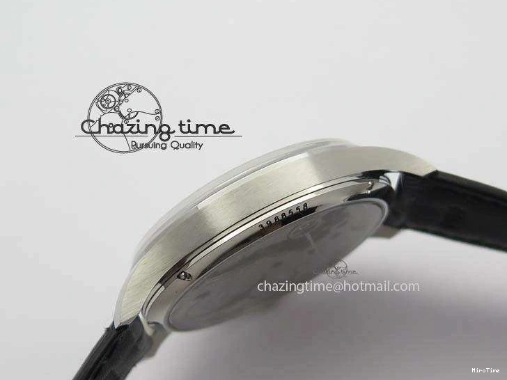 MIROTIME 0407 Portuguese IW544404 SS Gray Dial On Black Leather Strap A Practical 7259